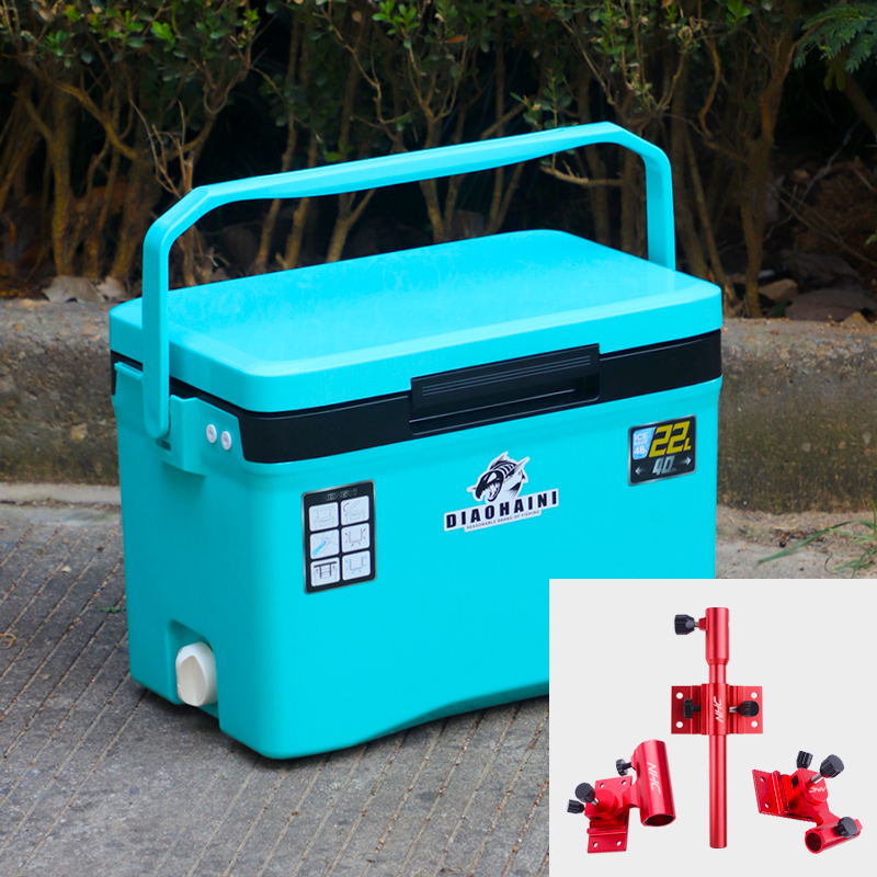22L SMALL FISHING BOX - BLUE-SLATE + RED 3 SETS